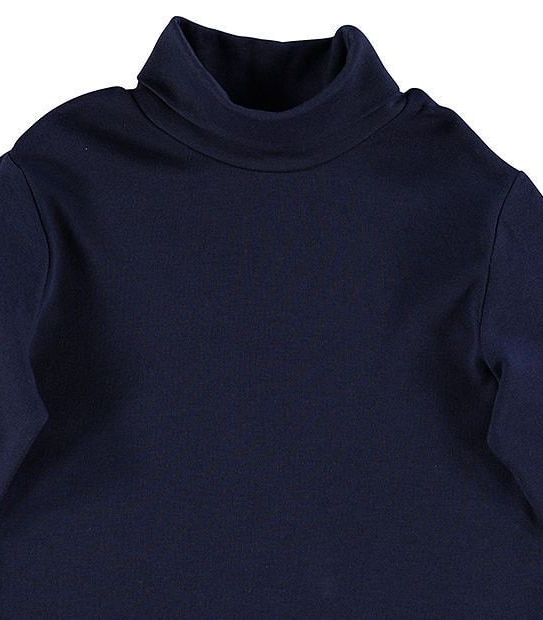 Long Sleeve Roll Neck Skivvy - Navy Blue