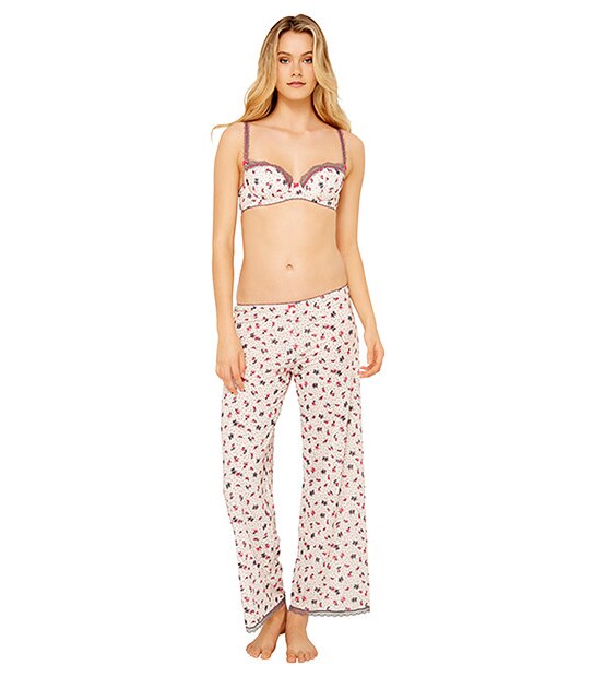 Collette Dinnigan Wild Hearts Confetti Rose Sleep Pants
