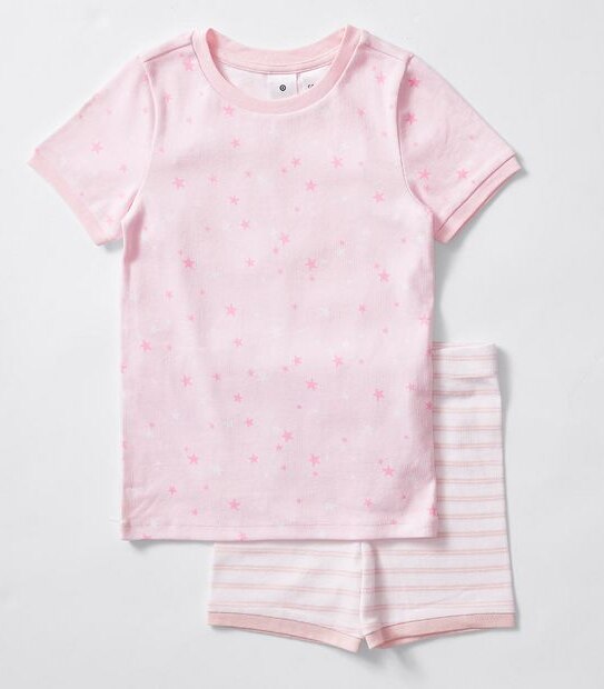 Mix and Match 2 Pack Pyjama Set - Pink Stars and Stripes