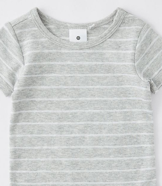 Baby Organic Cotton Stripe Bodysuit 