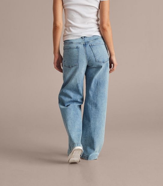 Larelle Wide Leg Jeans - Mid Blue