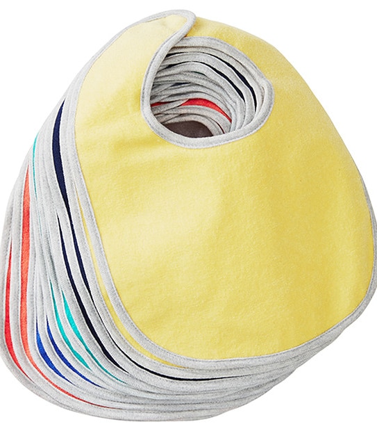 Pack of 10 Toddler Bibs - Terry Coloured