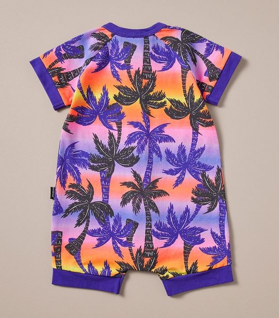 BONDS BXP9T 35N SHORT ZIPPY ROMPER -  SUNSET PALM