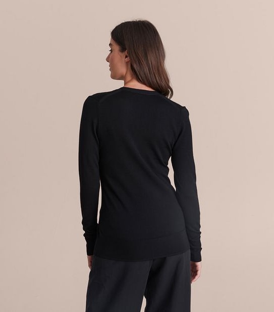 Preview Merino Wool V-Neck Button Through Cardigan