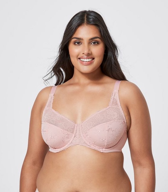 Fuller Figure Embroidered Lace Underwire Bra