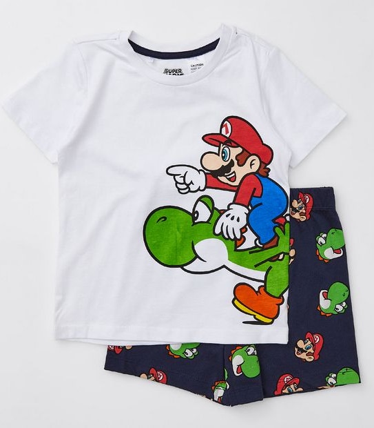 Super Mario Pyjama Set - White/Blue