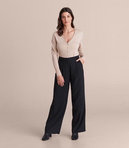 Preview Merino Wool V-Neck Button Through Cardigan