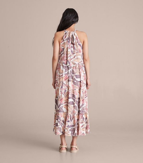 Family Matching Tiered Halter Maxi Dress