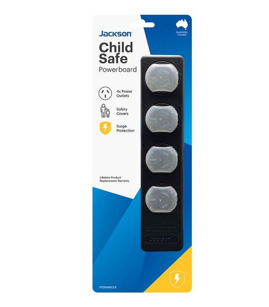 Jackson 4 Outlet Child Safe Surge Protected Powerboard Target Australia