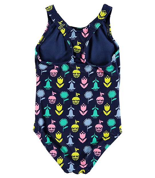 One Piece Flower Print Racer Back Bathers 2 of 3