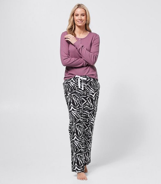 Lily Loves Flannelette Pants - Zebra Print