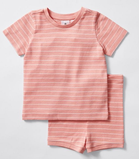 Baby Mix and Match 2 Pack Pyjama Set - Pink Sunshine and Stripes