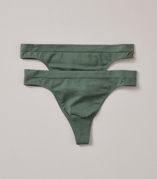 2 Pack Cotton Seamfree G-String Briefs