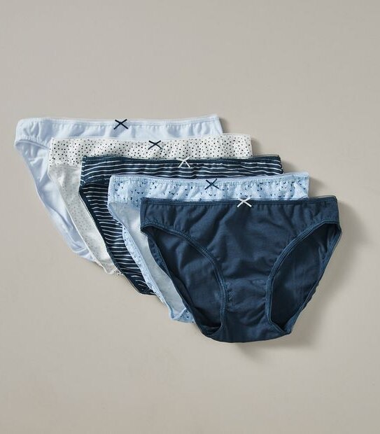 5 Pack Cotton/Elastane Bikini Briefs; Style: LBK183533