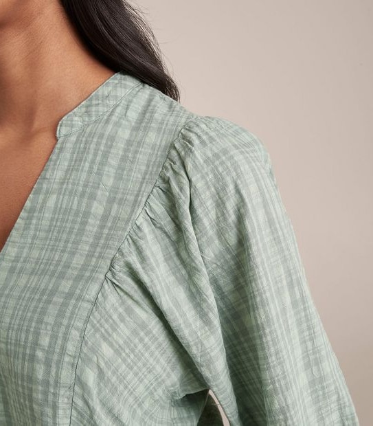 Gathered Peplum Blouse