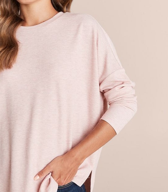 Long Sleeve Step Hem T-Shirt