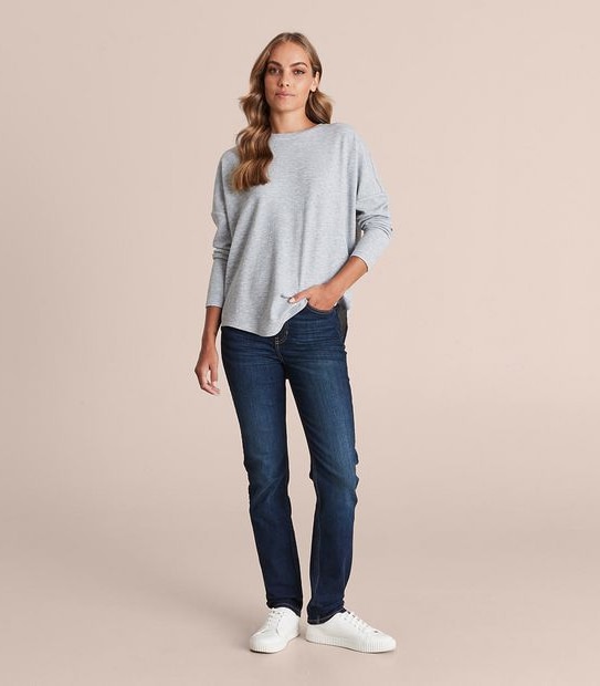 Long Sleeve Step Hem T-Shirt