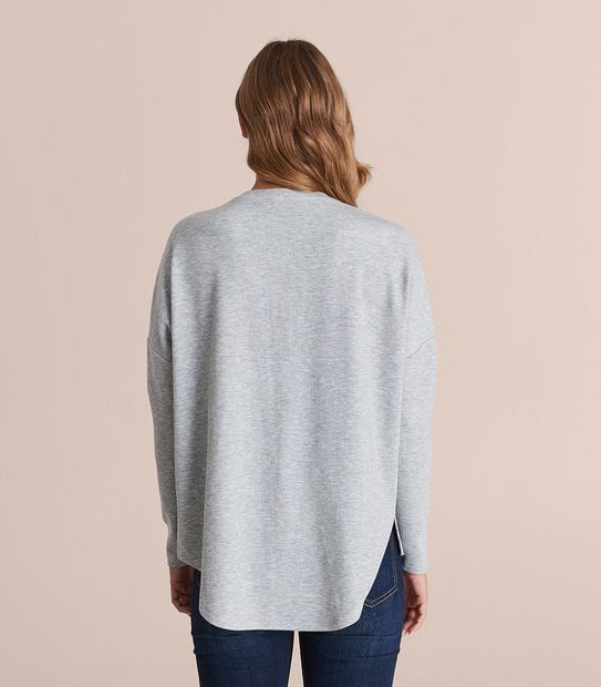 Long Sleeve Step Hem T-Shirt