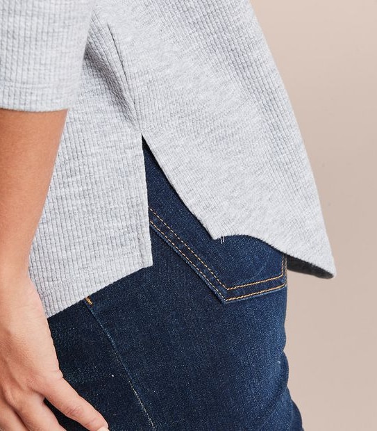 Long Sleeve Step Hem T-Shirt