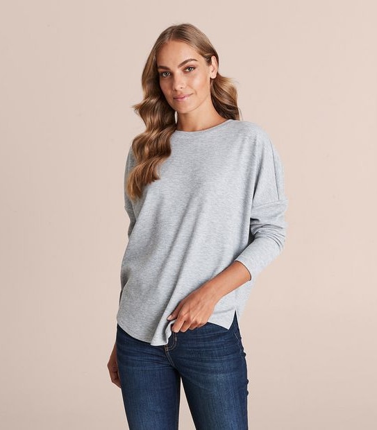 Long Sleeve Step Hem T-Shirt