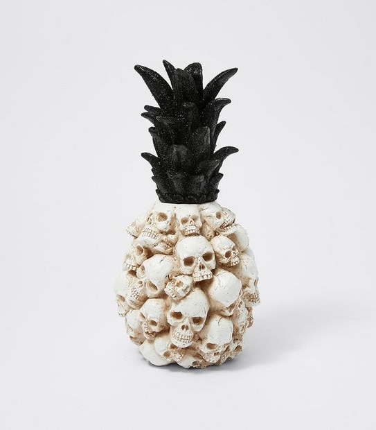 Halloween Skull Pineapple - Black/White