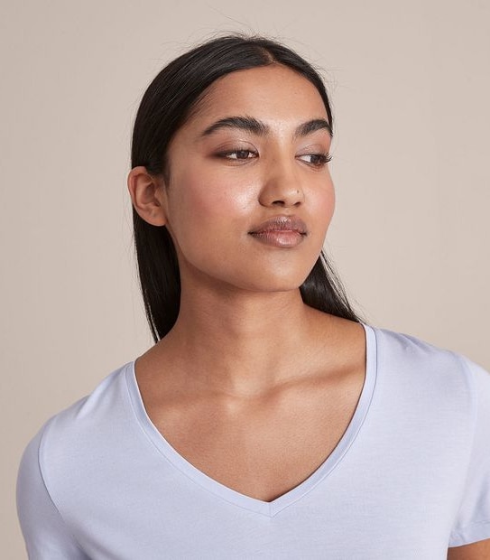 Modal/Elastane V-Neck T-Shirt | Target Australia