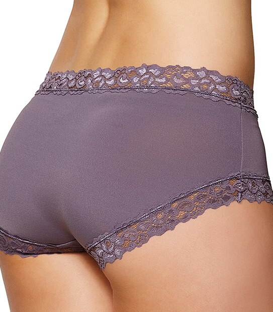Microfibre Boyleg Briefs - Purple