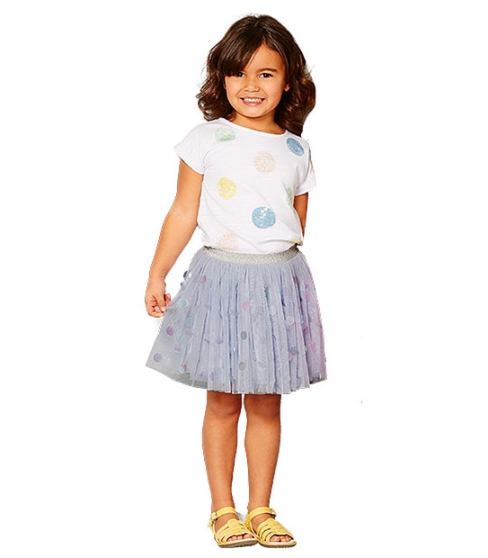 Girls' Tulle Sequin Skirt