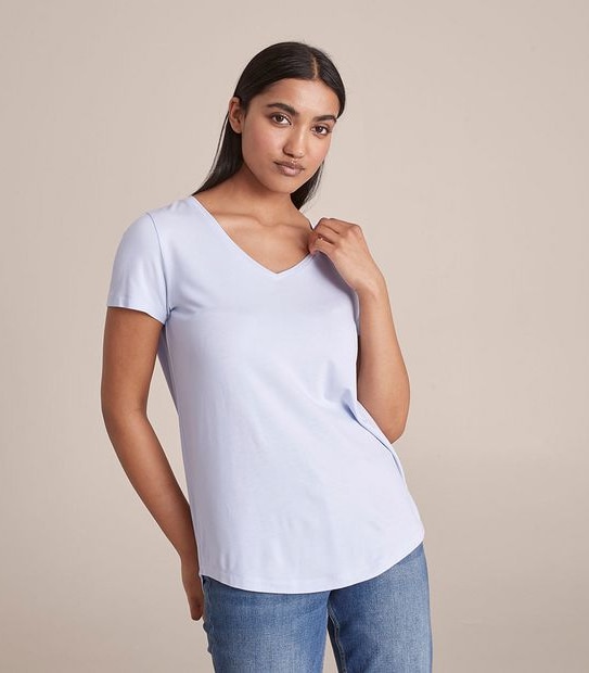 Modal/Elastane V-Neck T-Shirt | Target Australia