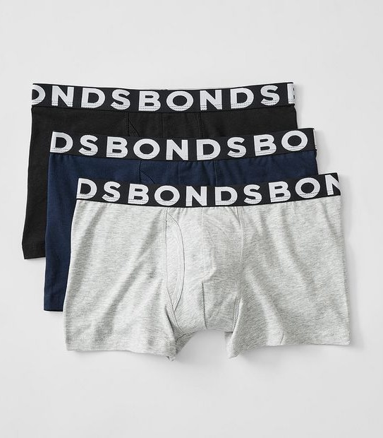 Bonds 3 Pack Everyday Trunks