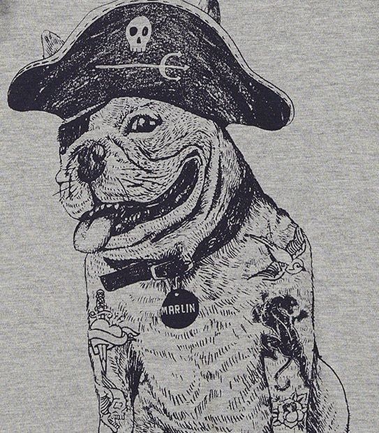 Short Sleeve Sea Dog Print T-Shirt