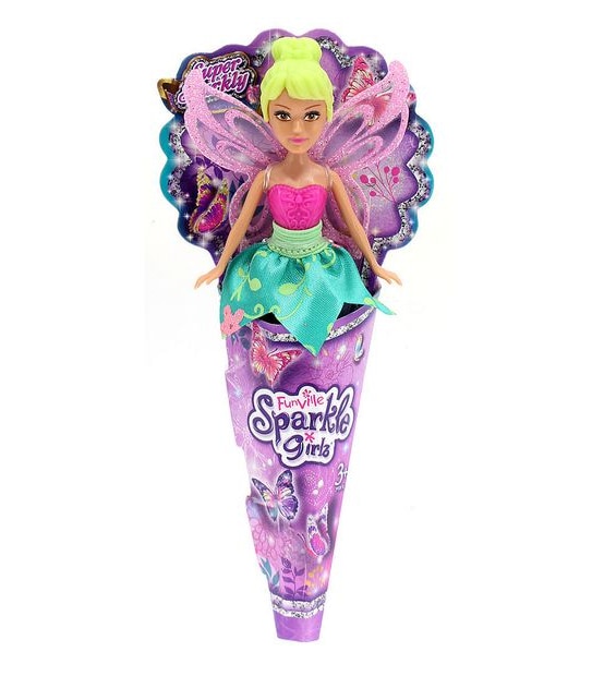 Sparkle Girlz Mini Doll In Cone Assorted