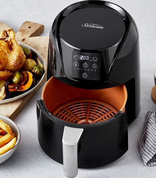 Sunbeam 4L Digital Copper Infused DuraCeramic Air Fryer AFP4100BK