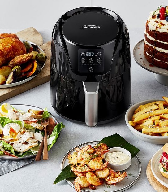 Sunbeam 4L Digital Copper Infused DuraCeramic Air Fryer AFP4100BK