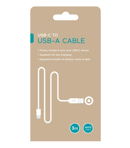 USB-C to USB-A 3M Cable