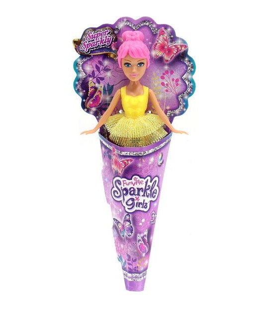 Sparkle Girlz Mini Doll In Cone Assorted