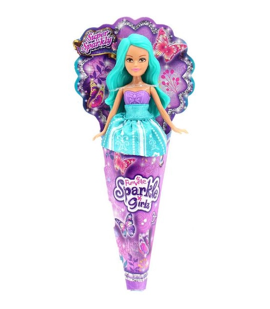Sparkle Girlz Mini Doll In Cone Assorted