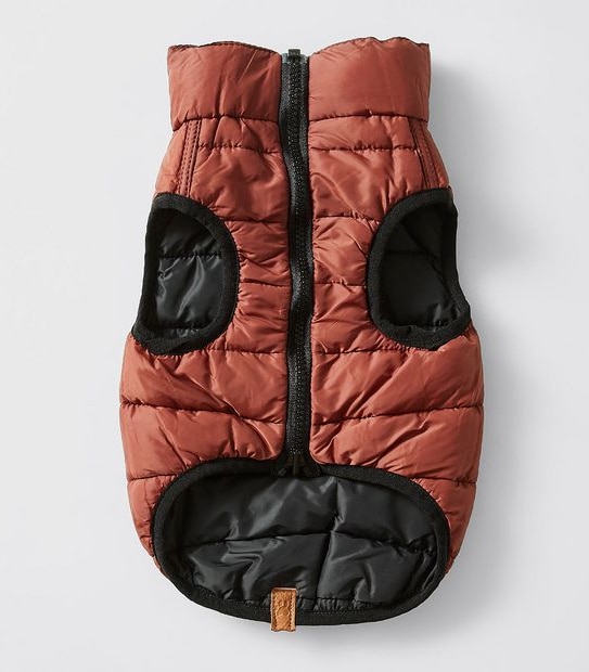 Patch & Socks Reversible Puffer Jacket - Rust