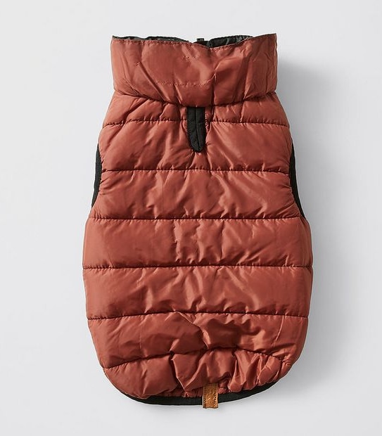 Patch & Socks Reversible Puffer Jacket - Rust