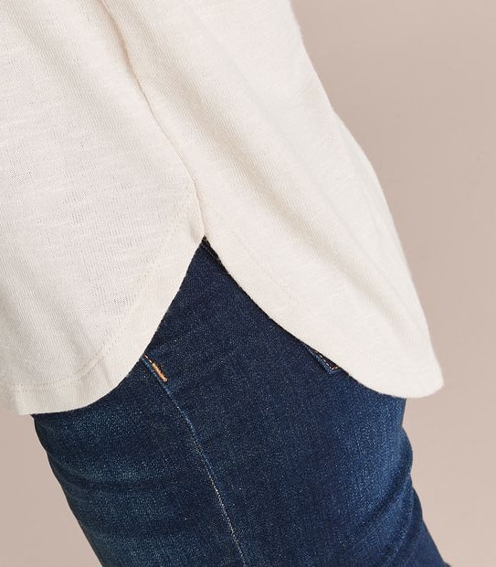 Curved Hem Knit Top