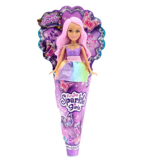 Sparkle Girlz Mini Doll In Cone Assorted