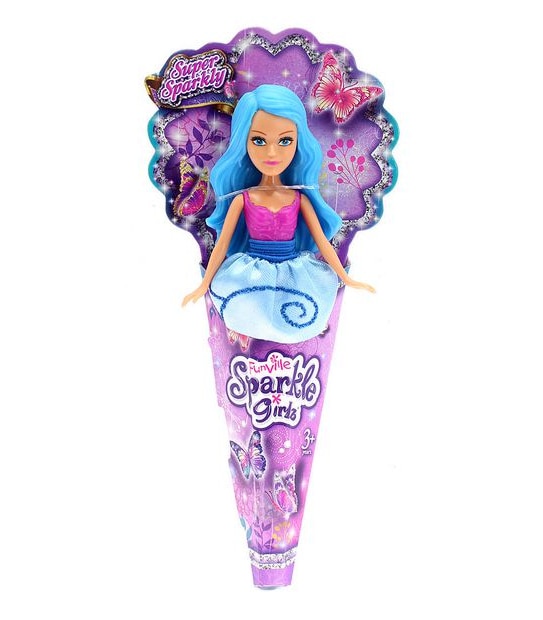 Sparkle Girlz Mini Doll In Cone Assorted