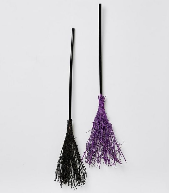 Glittery Witch Broom Assorted