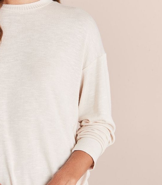 Curved Hem Knit Top