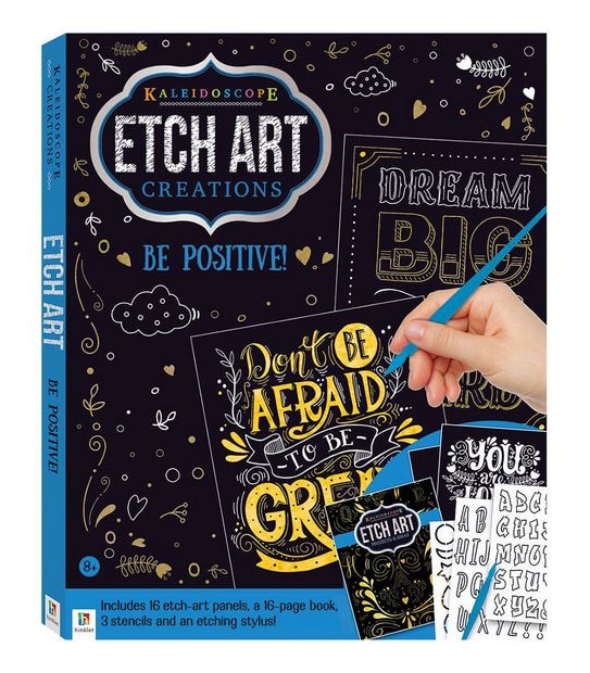 Kaleidoscope Etch Art Creations: Be Positive!