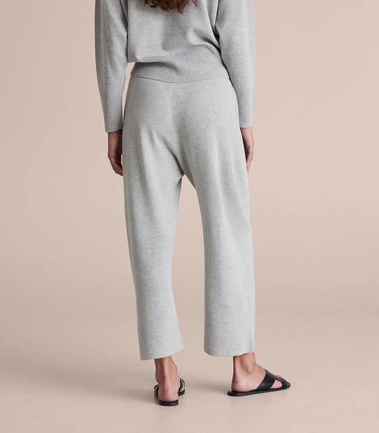 Linen Blend Lounge True Knit Crop Pants