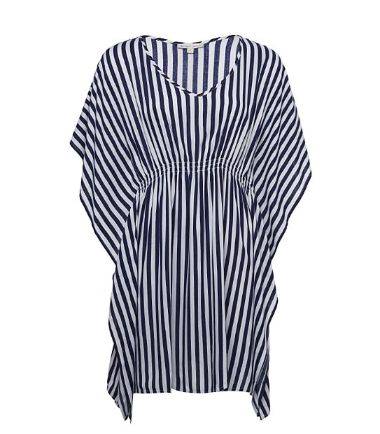 Beach Cover-Up - Peacoat / White