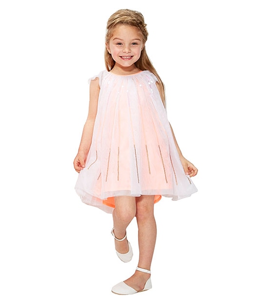 Girls' Sista Mesh Sequin Dress