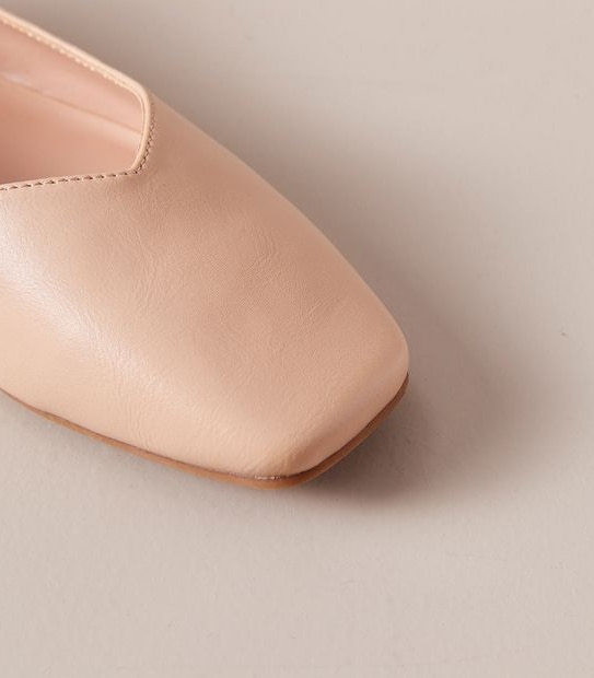 Womens Hallie Square Toe Ballet Flats