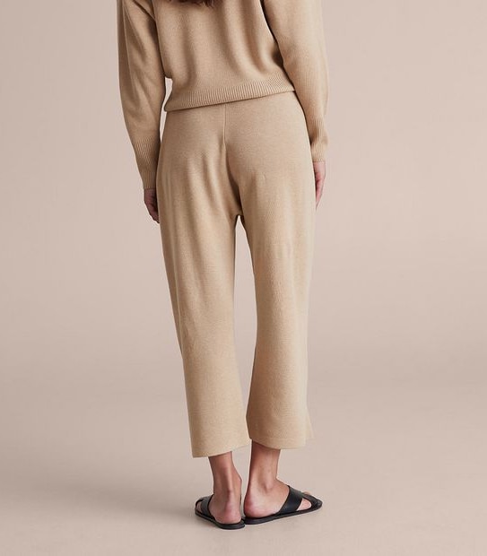Linen Blend Lounge True Knit Crop Pants 5 of 6